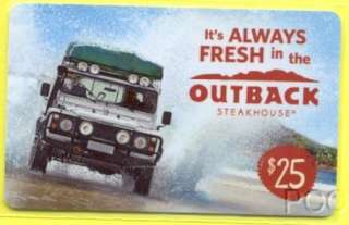 OUTBACK STEAKHOUSE Outback Off Roading 2010 Gift Card  