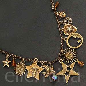 Nostalgic Cute Sun Star Moon Necklace New #ne485cp  
