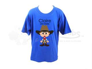 Personalised Childrens/Kids T Shirt  Cowgirl Design #2  