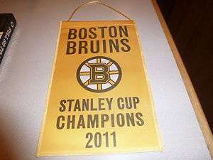 Boston Bruins 2011 Stanley Cup Champions Banner Tim Thomas Zdeno Chara 