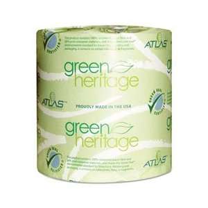 Atlas Paper Mills 250GREEN   Green Heritage Bathroom Tissue, 2 Ply 