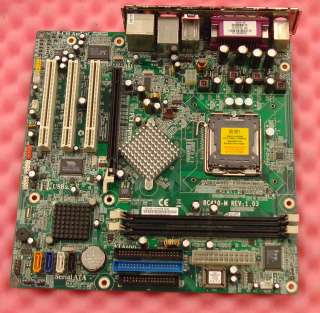 ECS RC410 M REV1.03 Socket 775 (LGA775) Motherboard With I/O Plate 