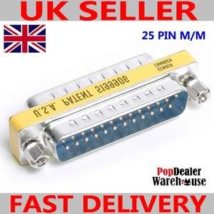 DB25 25 PIN Way Port Slimline Gender Changer Charger Adaptor A Male to 