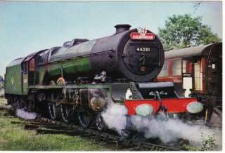 Railway Postcard LMS 46201 Princess Elizabeth Stanier Pacific Loco 