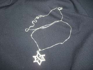   Necklace from Israel 20 Box Chain Jesus Star of David Pendant  