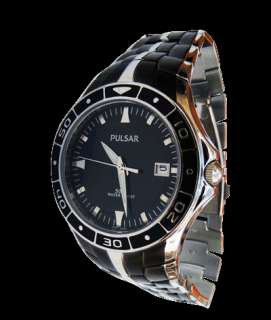 VX42 X216 Pulsar Mens Gents Date Ion Bracelet Watch  