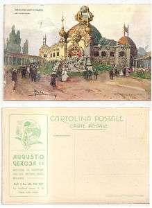 CARTOLINA ESPOSIZIONE EXPO MILANO 1906 OREFICI ORAFI  