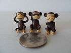 dollhouse miniature Monkeys Hear no Evil 3 set 1 discontinued 