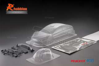 10 Peugeot 408 PC Transparent 190mm RC Car Body Shell  