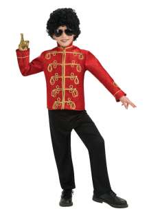 Michael Jackson Deluxe Red Military Jacket Child Costume for Halloween 