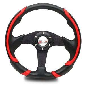  Battle Style Racing Steering Wheel   Black Automotive