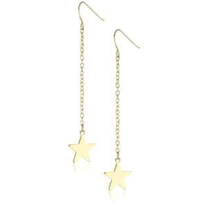  Privileged NYC Gold plated Cable Chain Star Charm Earrings 