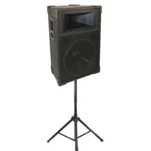  Studio Speaker 15 Two Way Pro Audio Monitor and Stand DJ Set for PA 