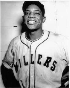 1951 YOUNG WILLIE MAYS INHIS MINOR LEAGUE MILLERS UNIFORM 8x10 GIANTS 