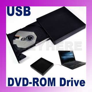 USB 2.0 External Slim Optical DVD ROM Drive Laptop PC  