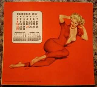   ESQUIRE PIN UP GIRLS Desk Calendar Pages 11 Months Brule NICE  