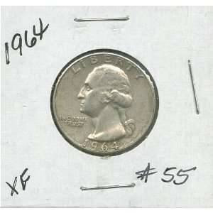  1964 Washington Quarter in 2x2 coin Holder #55 Everything 