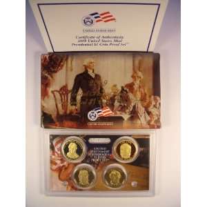  2009 U S Mint Presidential Dollar Proof Set With Box & COA 