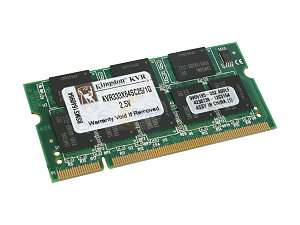 Kingston ValueRAM 1GB 200 Pin DDR SO DIMM DDR 333 (PC 2700) Laptop 