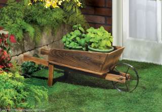 Country Flower Cart Wheelbarrow Planter Outdoor Garden  