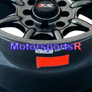 15 15x9 XXR 002 Chromium Black Wheels Rims 4x100 4x4.5 4x114.3 Stance 