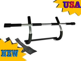   FITNESS CHIN PULL UP PUSH SIT UP BAR AB WORKOUT + Ab Strap PUM  