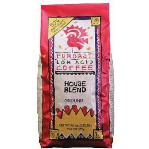 Puroast Low Acid Coffee Low Acid House Blend Grind Drip Grind, 2.5 
