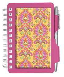 Address Book Urban chic  spiral bound metal cover with retractable pen 