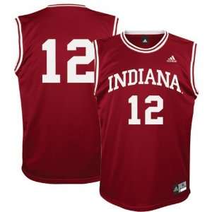  adidas Indiana Hoosiers #12 Crimson Replica Basketball 