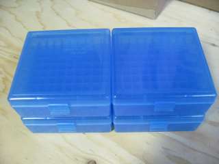 New Plastic 38 357mag Blue CLR 100 Round Ammo Boxes  