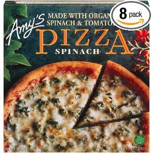 Amys Spinach Pizza, Organic, 14 Ounce Boxes (Pack of 8)  
