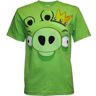King Pig Angry Birds Face T Shirt  