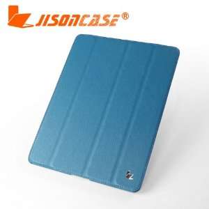 APPLE IPAD 2 SMART LEATHER BLUE CASE Hard Case/Cover/Faceplate/Snap On 