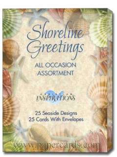 Shoreline Assorted Greeting Cards Box of 25 NIB  