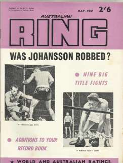 1961 complete year Australian Ring boxing Magazine  
