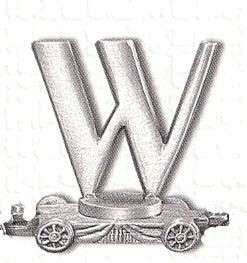 PEWTER LETTER W CAR FORT GIFT LASTING EXPRESSIONS x  
