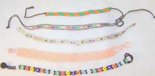 Glass Bead Wrist Ankle Bracelets Multi colored  