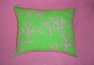 New throw pillow made with LILLY PULITZER Coral Me Crazy fabric  