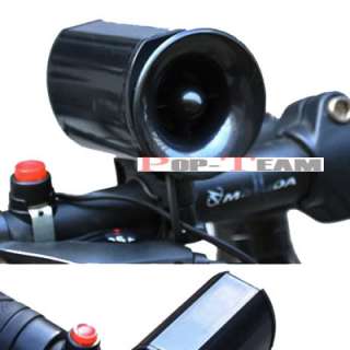 Black Electronic Bicycle Bike Bell 6 Sounds Siren Horn New Je5  