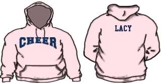 Cheer Hoodie Custom Name & # Cheerleader Hooded Sweatshirt Team 