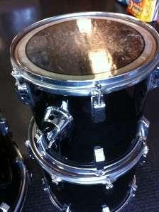   Quadura Black Drum Set 10 12 14 15 16 & 22 kick drum Acousticon