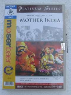 MOTHER INDIA DVD movie bollywood Nagis Sunil Dutt  