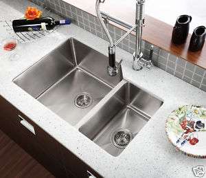 Stainless Steel Handmade Double Bowl Sink (PL HA009)  