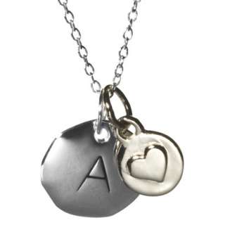 Sterling Silver Heart and Initial Charm   A.Opens in a new window