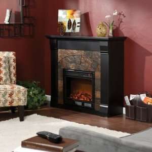 SEI Elkmont Electric Fireplace in Black