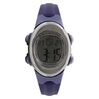   Strap Digital Silver Oval Case Watch   Purple.Opens in a new window