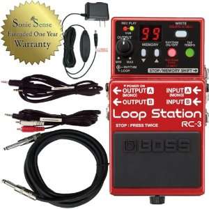 Boss RC 3 RC3 Loop Station Guitar Effects Pedal with Power 