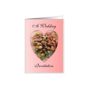  A Wedding Invitation Card   Flower Bouquet In Heart Card 