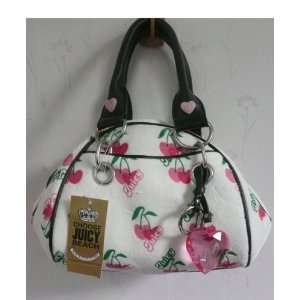   NWT Juicy Couture Cherry Bowler Handbag CREAM & BROWN: Everything Else