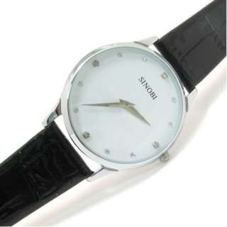 New Mens Ultra thin Case Leather Watches Quartz Wrist Watch 3 Kinds Of 
